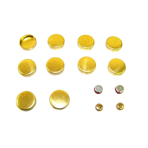 DNJ FPS4150 Brass Freeze Plug Set for 1991-2014 Ford, Lincoln, Mercury Continental, Cougar, Crown Victoria 4.6L-5.4L V8 32V DOHC 281cid