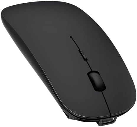 TECKNET Bluetooth Maus, Kabellose Mouse mit 6 einstellbare DPI | 2.4G USB Funkmaus, 4 Tasten Wireless Mouse, Bluetooth 5.0 Tragbare Mini Funkmaus für Laptop/MacBook/Computer