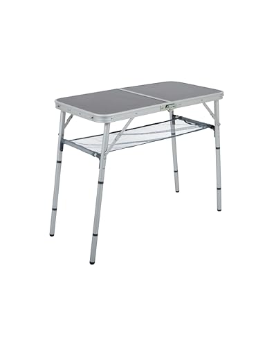 Bo-Camp Campingtisch Klapptisch Koffertisch Mit 4 Höhen Alu 80 x 40 cm Grau