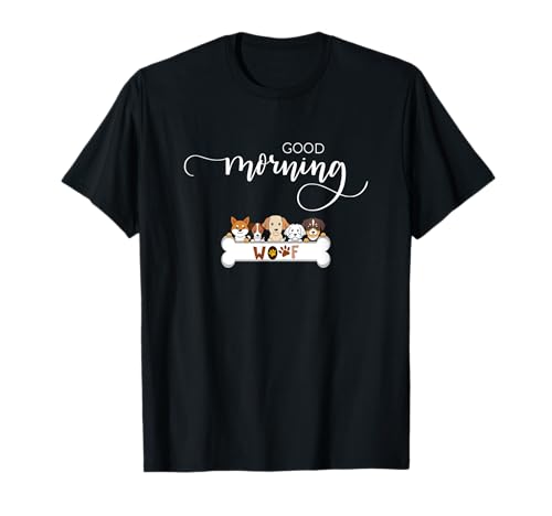 Lustiger Hund Guten Morgen Lustiger Hundegruß Hello Bone T-Shirt