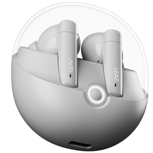 Image of Leaf Buds X514 True Wireless ANC in Ear Earbuds with AI Sound App,Active Noise Cancellation,Transparency Mode,70H Playtime,Quad Mic Enc,40Ms Low Latency,13Mm Driver, Ipx5, Bluetooth V5.4(Ash Grey)