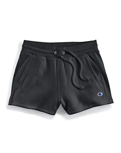 Champion LIFE Women's Reverse Weave Shorts, Black, XXL