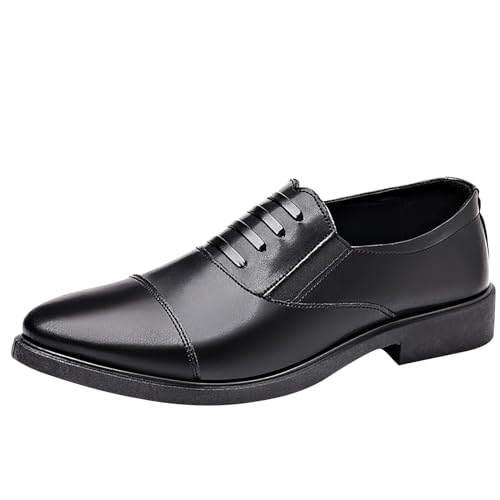 Mocasines cómodos con elásticos para hombre, zapatos de vestir sin cordones estilo minimalista