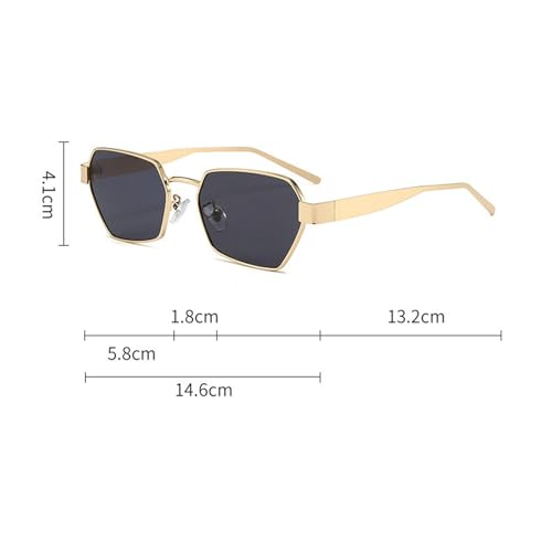 helena Fashion Vintage Square Sunglasses Women Men Retro Metal Frames Polygon Female Male Popular punk Eyewear3