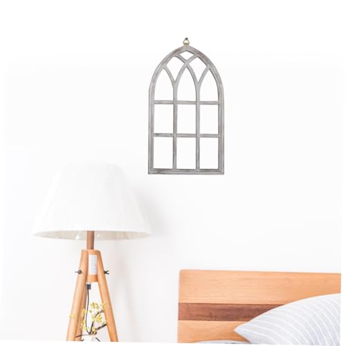 Ventana de estilo rústico en madera natural curvada para paredes exclusivas 6