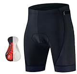 Radlerhose Herren Radhose Mit Polster Fahrradhose Herren Atmungsaktive Schnelltrocknende Radhose Mit 3 Taschen Atmungsaktive Schnelltrocknend Radfahren Shorts A,S