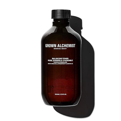 Grown Alchemist Tónico Equilibrante : Rosa, Ginseng, Manzanilla - Tónico Facial Equilibrante y Calmante - El Aloe Suaviza, Hidrata, Ilumina y Calma las Rojeces - 200mL