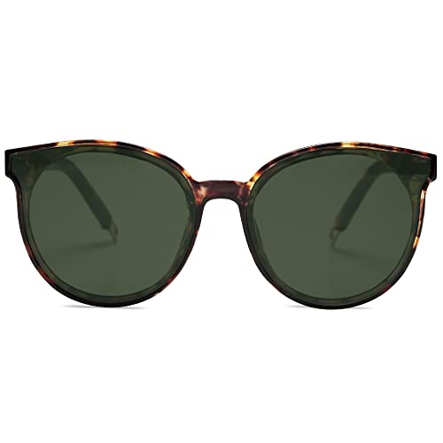 SOJOS Fashion Round Sunglasses for Women Men Oversized Vintage Shades SJ2057