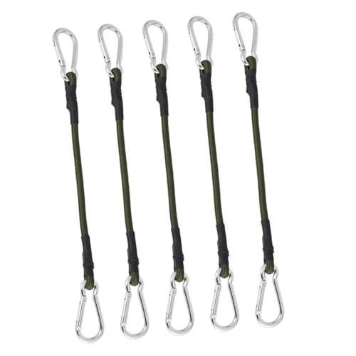 KOMBIUDA 5Pcs Tent Fixing Ropes Suitcase Outdoor Bungee Cords Aluminum Alloy Cable tie Luggage Belt Luggage Luggage Lashing Straps Luggage Rope Outdoor Tent Strap Binding Rope