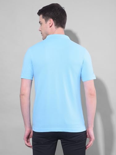 Image of Dollar Men's Pack of 1 Solid Cotton Blend Polo Neck T-Shirt