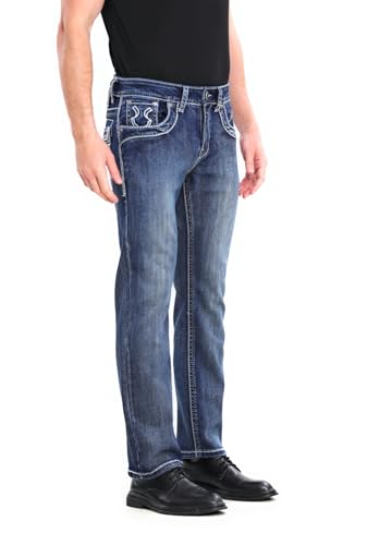 Men's Premium Straight Fit Denim Jeans Sizes 28-40 Style: WB682