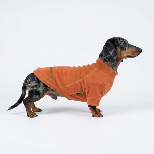 Image of Fitwarm 3 Pack Classic Fleece Dog Sweater, Turtleneck Dog Sweatshirt, Winter Clothes for Small Dogs Boy Girl, Pet Pullover Jumper, Cat Apparel, Orange, Yellow, Coffee, XXL