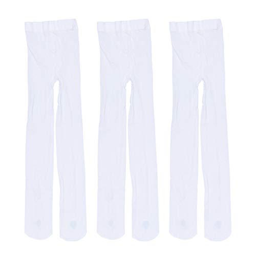3 pares de meias femininas IMIKEYA para balé e dança latina para ioga (tamanho G, branco)
