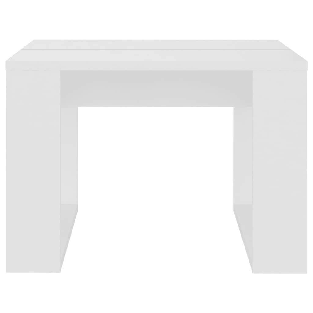 vidaXL Tavolino Bianco 50x30x50 cm in Legno Multistrato