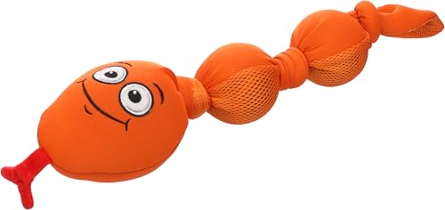 Flamingo Hundespielzeug Snala Schlange Emoji – Orange – 47 cm | Schwimmfähig, strapazierfähig & unterhaltsam!