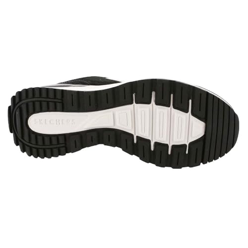 Skechers Women's Fury Sneaker, Black/White, 7