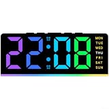 SiSinkal per sveglia Digitale LED con per Luce Notturna RGB per sveglia