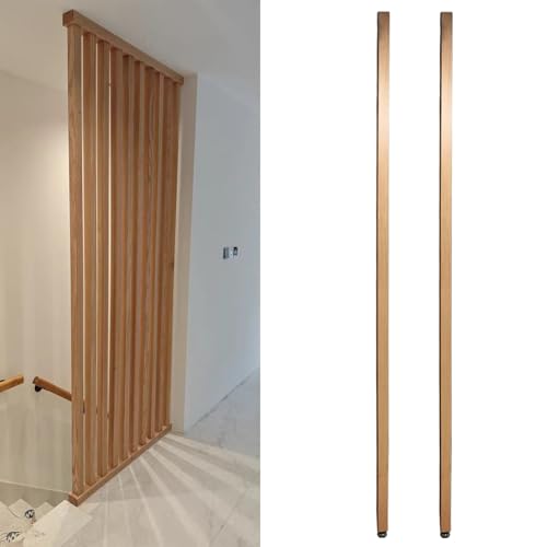 Mampara divisora de ambientes Mampara de Madera de Piso a Techo para Pared, Separador de ambientes, Columna para Sala de Estar, baño, balcón, Escalera o Entrada(2 Pack,85cm)
