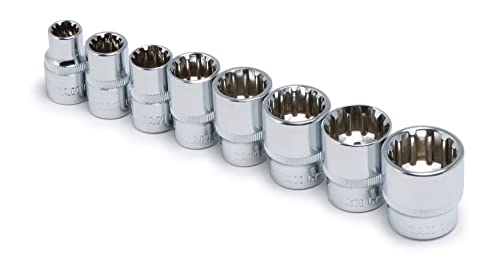 Titan 15203 8-Piece 3/8-Inch Drive SAE Spline Socket Set