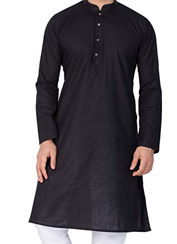 Image of Vastramay Soft & Comfortable Linen Cotton Kurta for Men - Plain Solid Ethnic Wear, Perfect Fit for All Body Types - Ideal for Eid & Festive Occasions