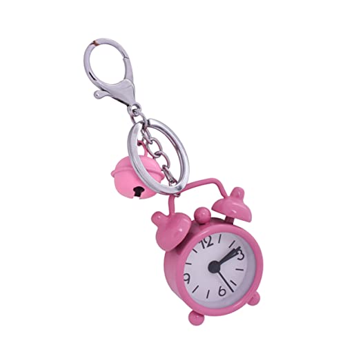 VALICLUD 1 Pc colgante de llave reloj de bolsillo despertadores para despertadores para dormitorios LED reloj digital reloj LED mostrar llavero creativo reloj despertador llavero rosa