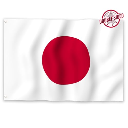 Drapeau japonais de qualité supérieure avec œillets robustes et double couture