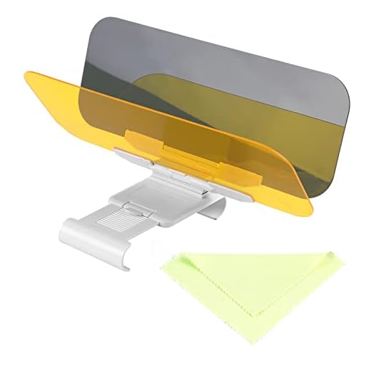 Car Anti Dazzle Mirror, Anti Glare Mirror, Car Anti glare Glass, 2 in 1 Car Transparent Anti glare Glass Car Sun Visor Extender for Day & Night Driving