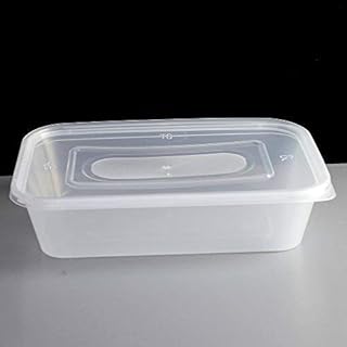 We Can Source It Ltd - 250 x 500ml Plastic Microwave Freezer Safe Food Meal Prep Recyclable Takeaway Containers and Lids - Top Quality Catering Grade Plastic BPA Free