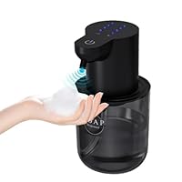 Automatischer Schaumseifenspender: 400ml No-Touch Seifenspender mit Sensor | 4 Stufen, IPX5 Wasserdicht | Elektrisch, USB-Ladung, für Bad & Küche | Wandmontage (ohne Bohren)
