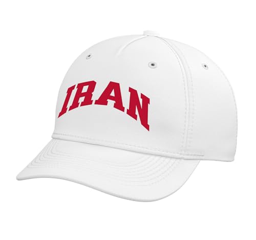 Iran College Style Sports Fan Adjustable Printed Baseball Hat White