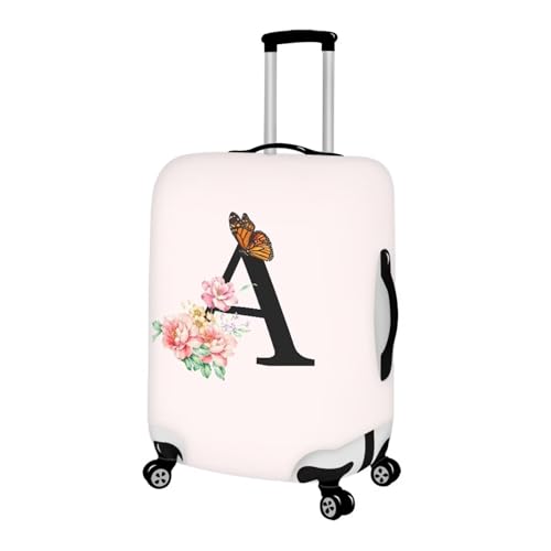 Floral Letter A Luggage Cover Baggage Case Cover Fit for 18-32 suitcase Washable Elastic Suitcase Protector2
