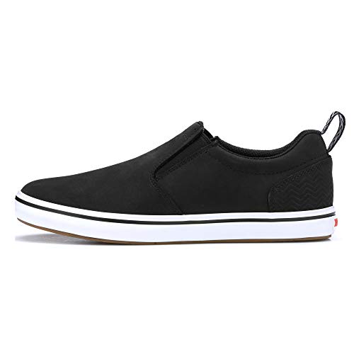 Xtratuf Sharkbyte Leather Slip-On Shoes, Black #TOP6
