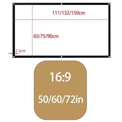 Pantalla de proyector plegable de 72 pulgadas 16:9 miniatura 2