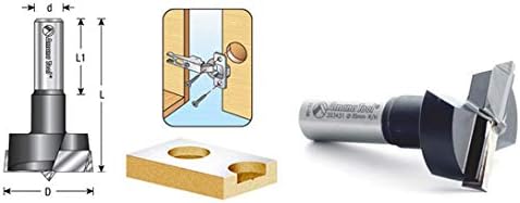 Amana Tool - 203431 Carbide Tipped Hinge Boring Bit R/H 35mm Dia x 60mm Long x 1/2" Sh