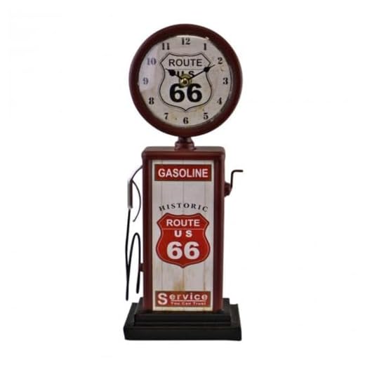 Farm and Garden Quirky Retro Route 66 Filling Station Gas Petrol Pump Clock (1 Supplied)