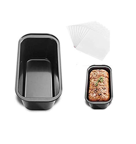 Mikha Bread Loaf Pan Carbon Steel Non Stick for Baking Bread Cake Rectangular No Stick Bakeware – 25cms (12 inch), (Pack of 1) with 4 Baking Paper