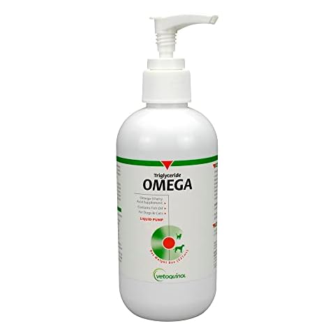 Vetoquinol Triglyceride Liquid Omega 3 Supplement for Dogs and Cats, Liquid Fish Oil Supplement with EPA and DHA, Promotes Skin, Coat, Joint, and Immune Health, Omega 3 Fish Oil for Dogs and Cats, 8oz Cover