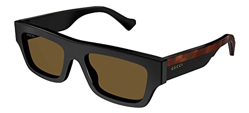 GUCCI GG1301S Gafas, Black-Havana-Brown, 55 para Hombre