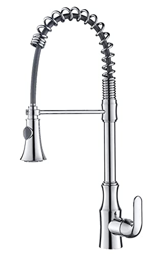 Grifo mezclador de cocina cromado monomando con cabezal extraíble