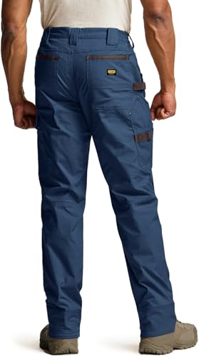 Image of CQR Men's Quick Dry Work Pants, Water Resistant Outdoor Tactical Pants, Lightweight Stretch Cargo Hiking Pants