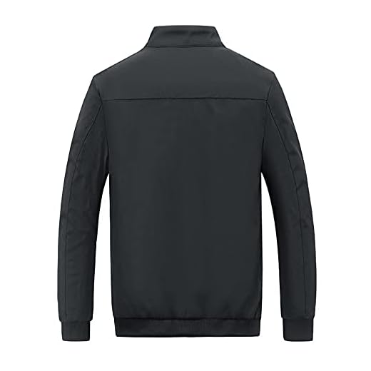 Herr höstkappa överdimensionerad baseball-uniformjacka fritidsjacka, lätt bomberjacka ledig fritid tunn övergångsjacka höst flygande jacka vindtät pilotjacka andas utomhus män, svart, XL