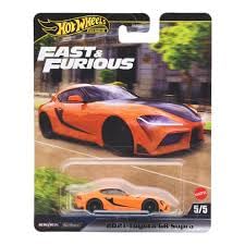 Hot Wheels Fast & Furious Premium Die-Cast Car, 1:64 Scale, Limited Release, Metal Body (2021 Toyota GR Supra)