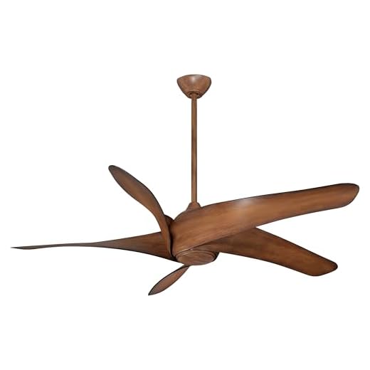Minka-Aire F905L-DK Artemis XL5 62 Inch Ceiling Fan with LED Light and DC Motor in Distressed Koa Finish