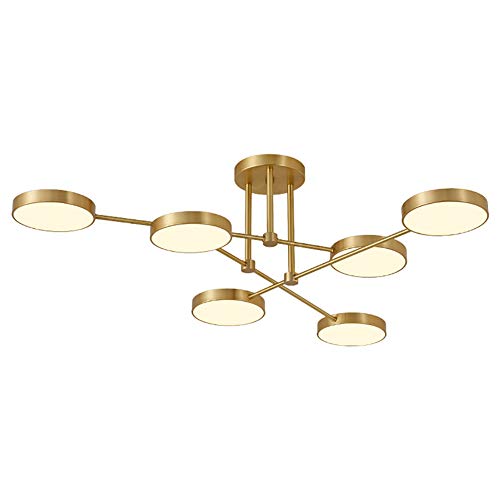 Plafonnier LED laiton YRYRYW pour illuminer votre salon avec une douce lumière tricolore