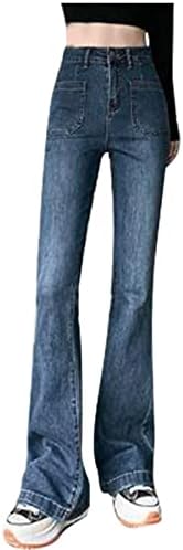 AFEIDD Women's Loose Fit Straight Leg Jeans with Large Gradient Pockets Jean Gown for Women
