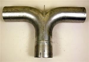 14-500A 5" Aluminized Y Adaptor for Converting Single Exhaust to Dual