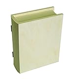 madera para pintar manualidades Hecha de material de madera Artemio - Caja con Forma de Libro (17 x 21 x 7 cm, Madera), Color Beige