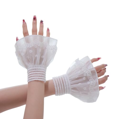 Adjustable Arm Sleeves for Creative Photography Lightweight Nylon Cuffs with Ornamental Lace Detailing Multipurpose Use Lightwei