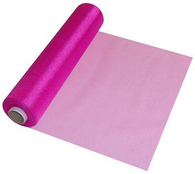 Chancery Chair Covers 29Cm X 26M Sheer Organza Roll Fuchsia Pink - Perfect As Christmas Decorations, Table Runners Or Chair Sashes Fabric