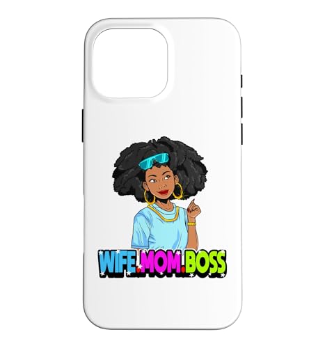 Wife Mom Boss Mother Woman Mommy Mothers Girls Women Day Ma �X�}�z�P�[�X iPhone 16 Pro Max �p